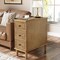 Narrow Wood Nightstand Side Table with 3 Drawers Fully Assembled